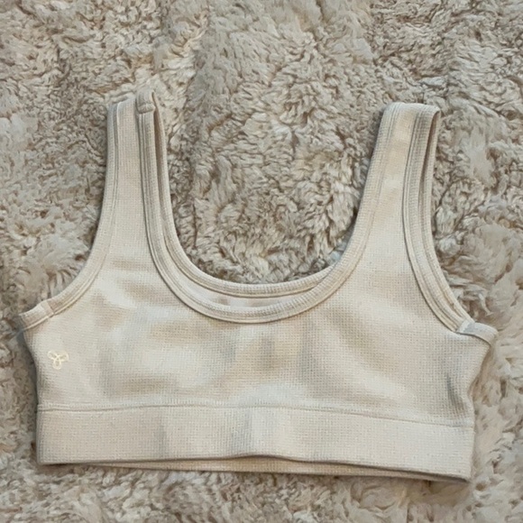 TNA Off-White Ribbed Sports Bra - Picture 2 of 5